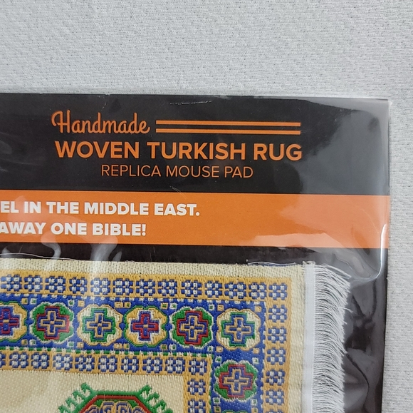 Woven Mini Rug Mouse Pad - Philippians 4:6 - Make in Turkey - Picture 2 of 10